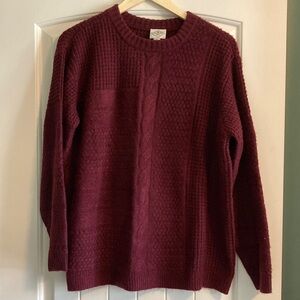 St. John's Bay Maroon Cable Knit Sweater